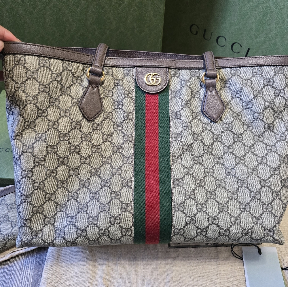 Gucci Ophidia Large Tote Bag and Wallet Very Good Condition Authentic - Picture 2 of 16